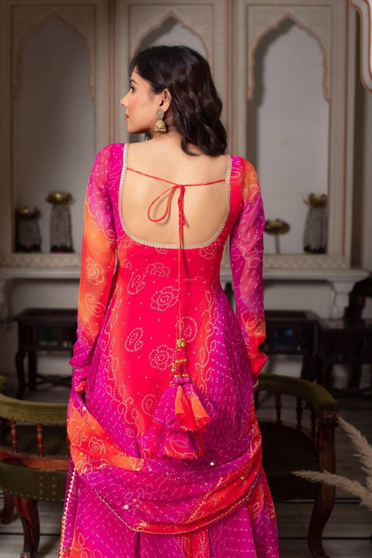 Faux Georgette With Digital Print Work Gown