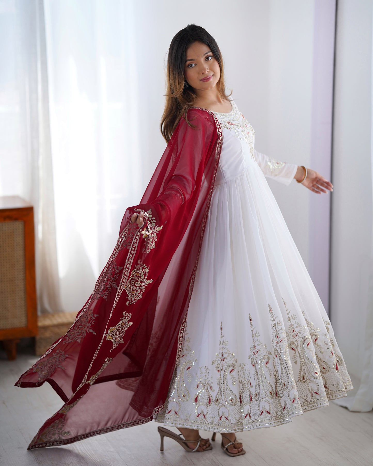 Wedding Special Heavy Multi Sequence Work Top Suit