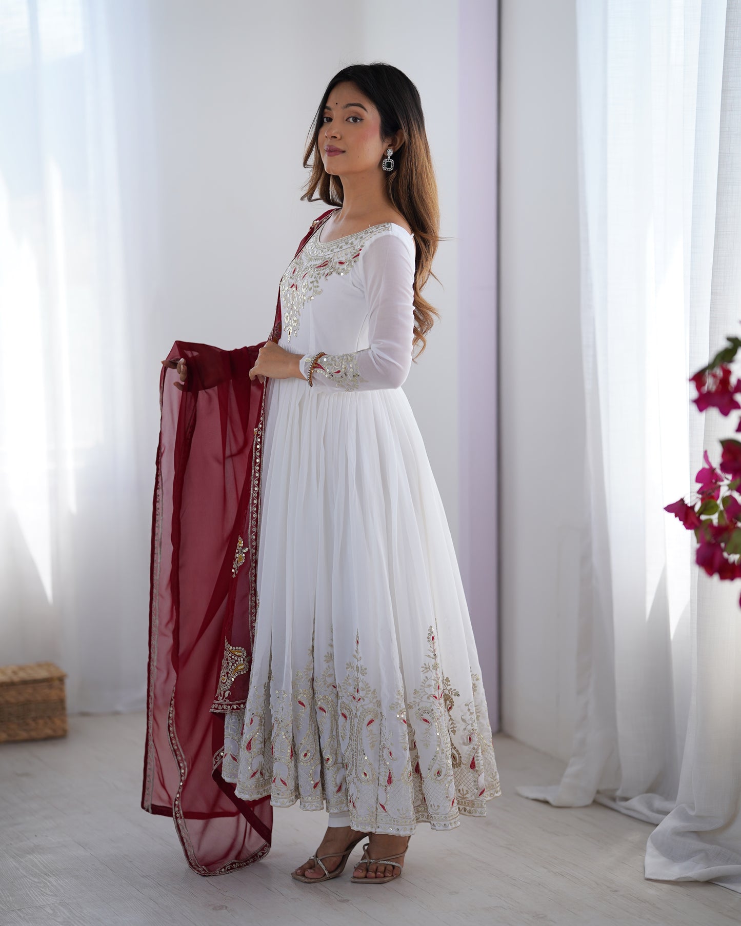 Wedding Special Heavy Multi Sequence Work Top Suit