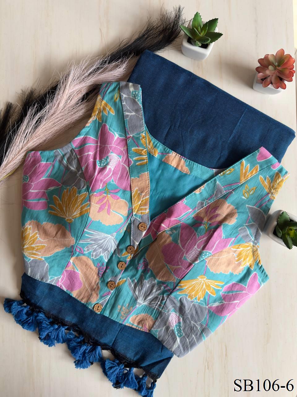 Cotton Silk With Digital Print Saree