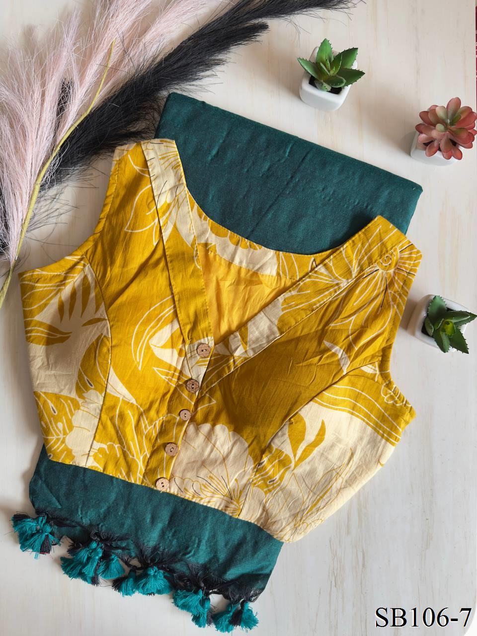Cotton Silk With Digital Print Saree