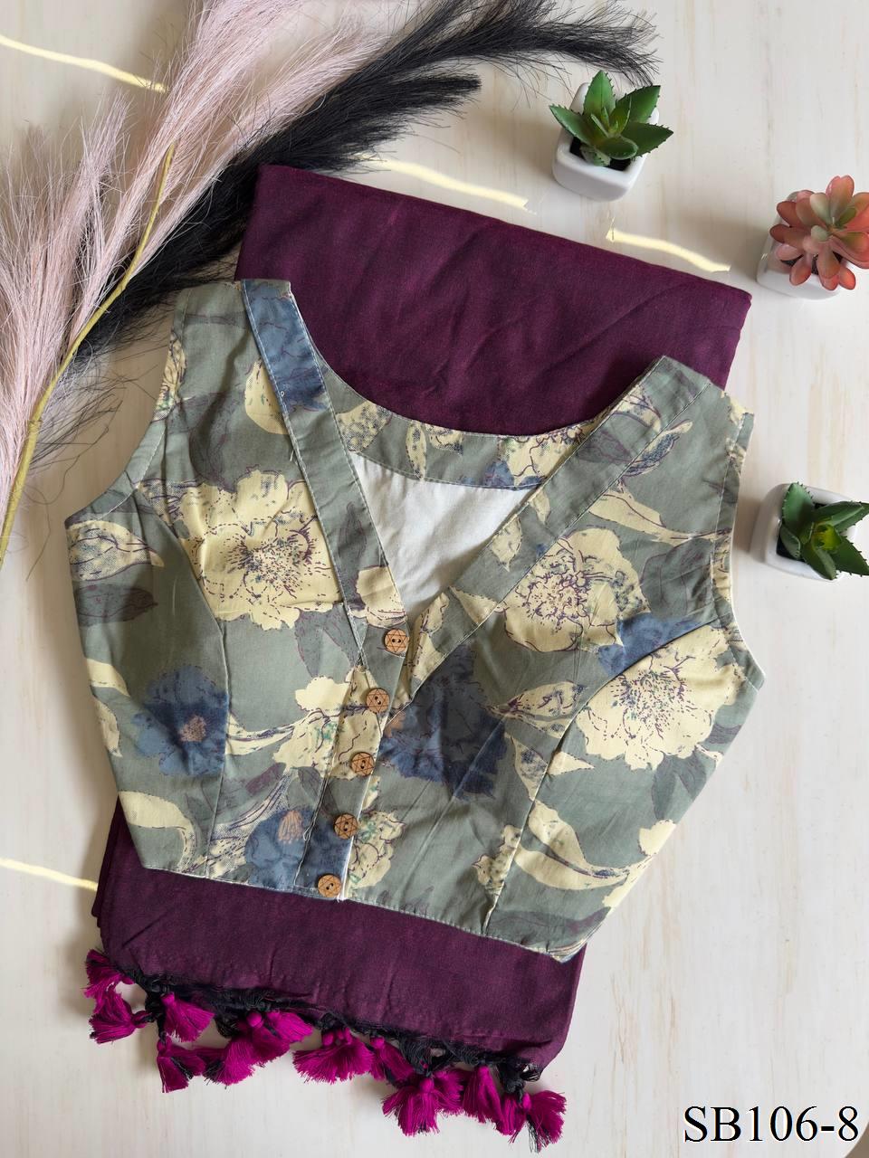 Cotton Silk With Digital Print Saree