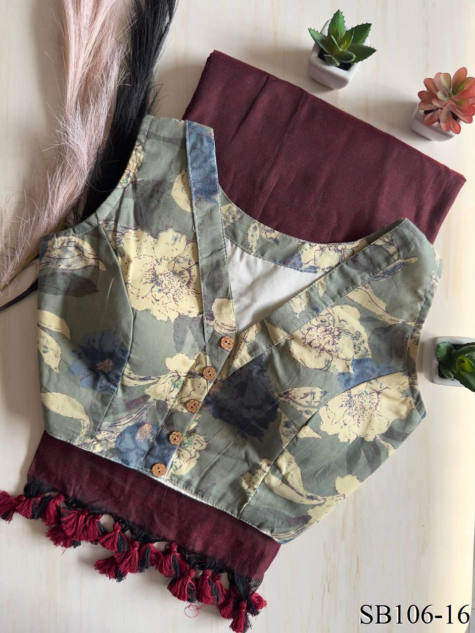 Cotton Silk With Digital Print Saree