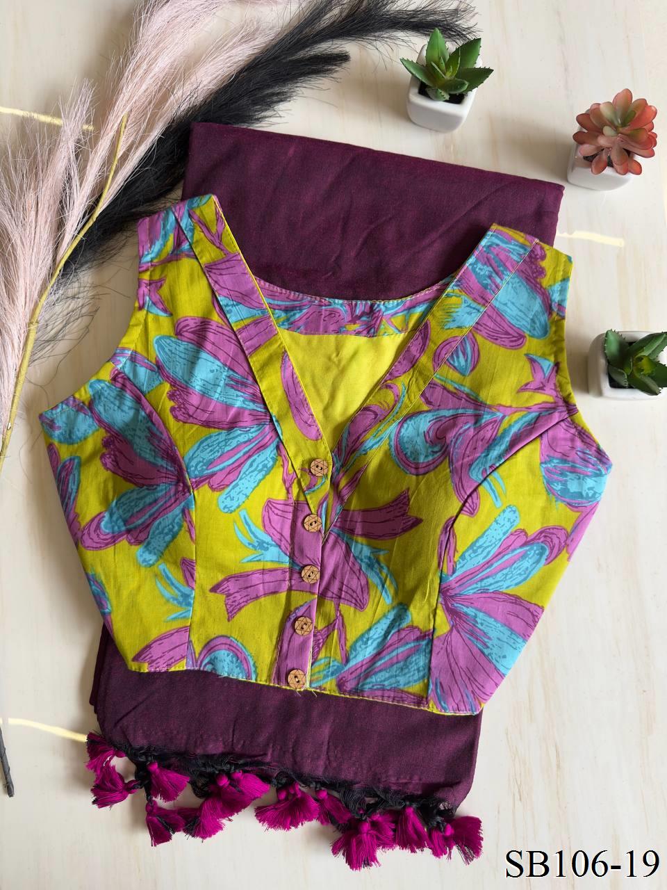 Cotton Silk With Digital Print Saree