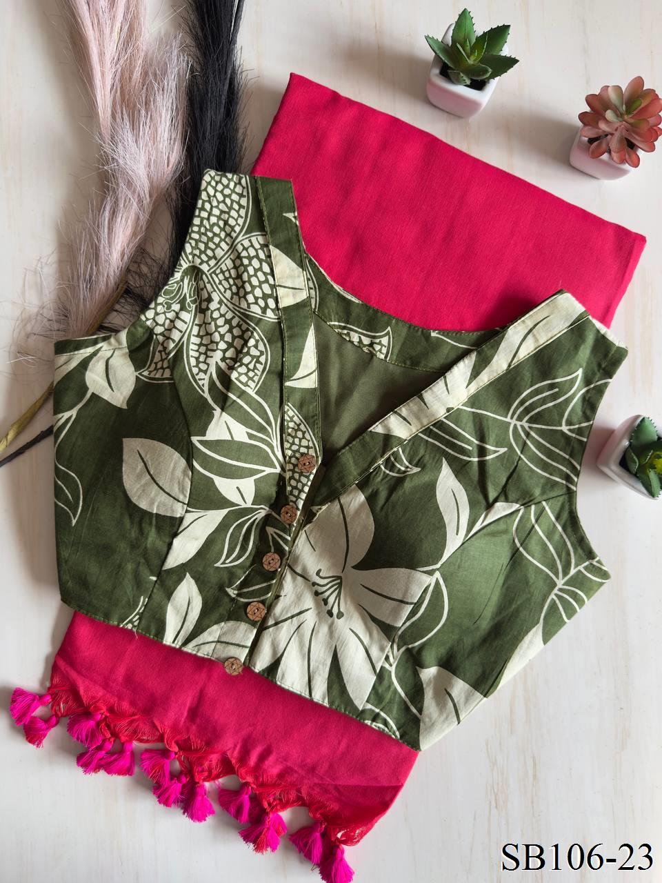 Cotton Silk With Digital Print Saree