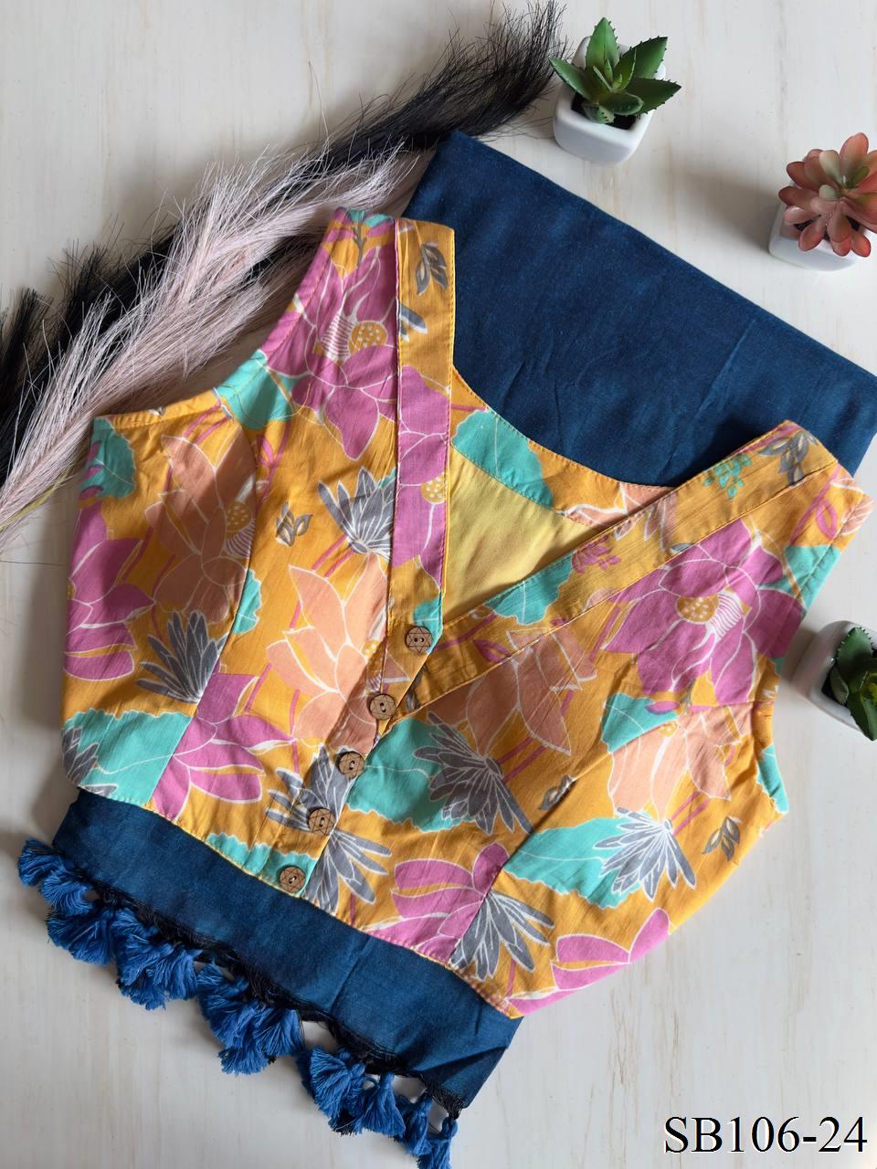 Cotton Silk With Digital Print Saree