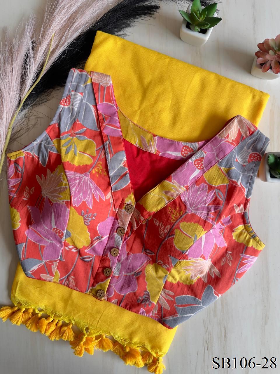 Cotton Silk With Digital Print Saree