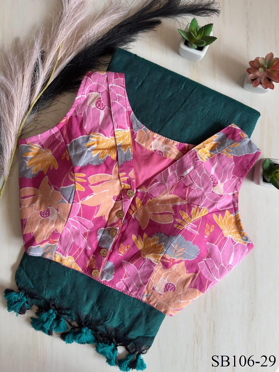 Cotton Silk With Digital Print Saree
