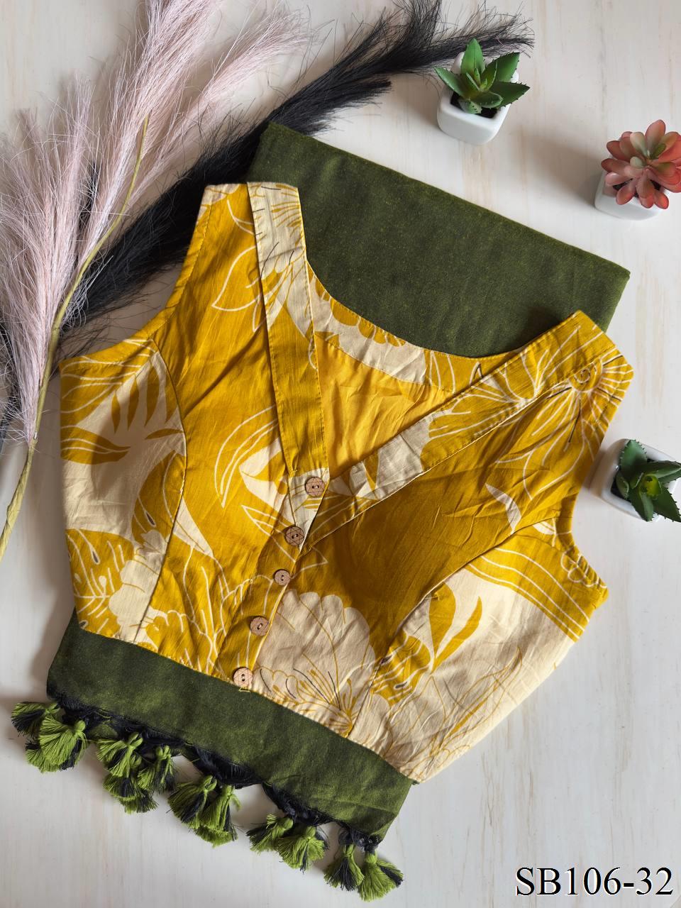 Cotton Silk With Digital Print Saree