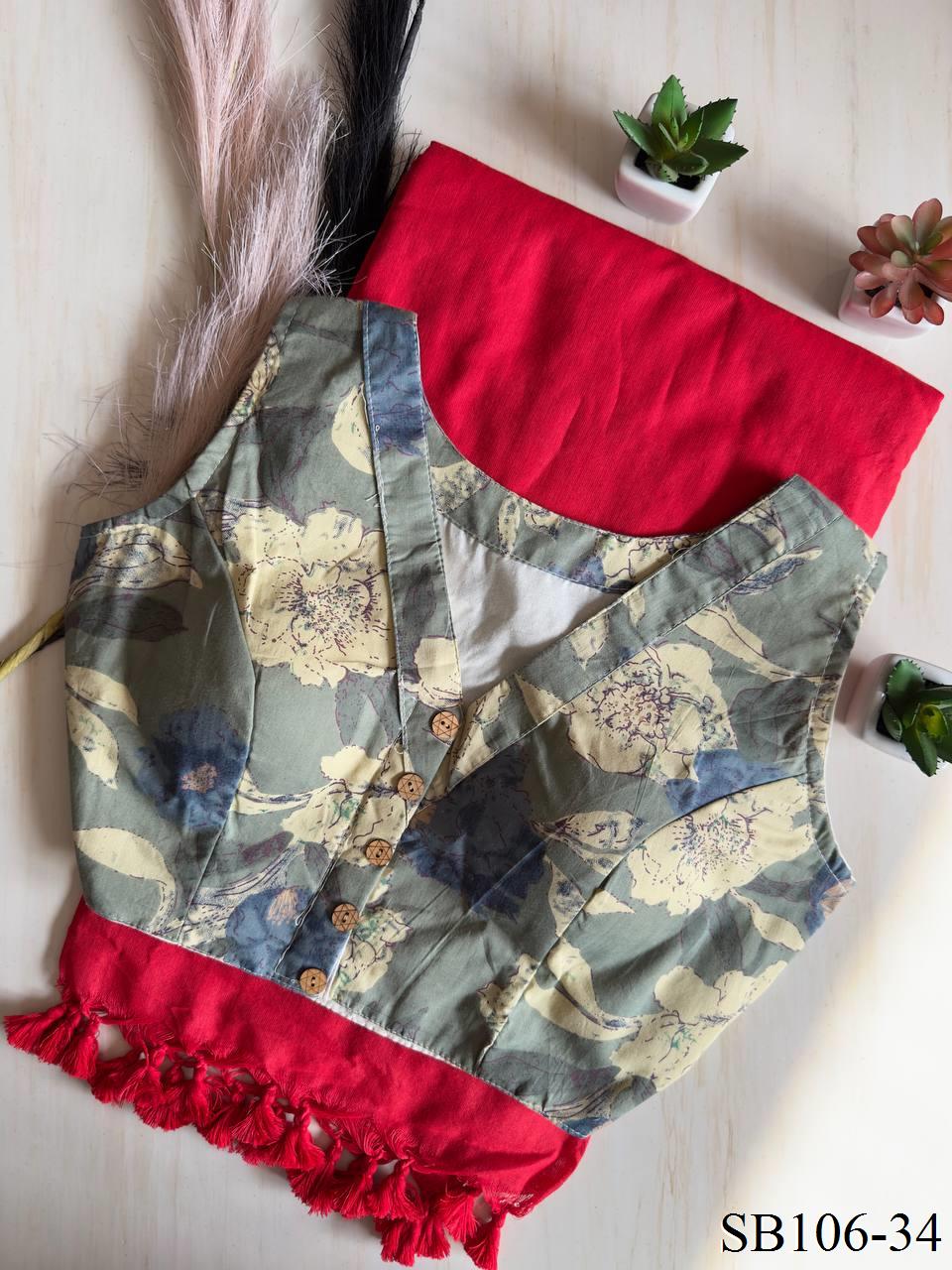 Cotton Silk With Digital Print Saree
