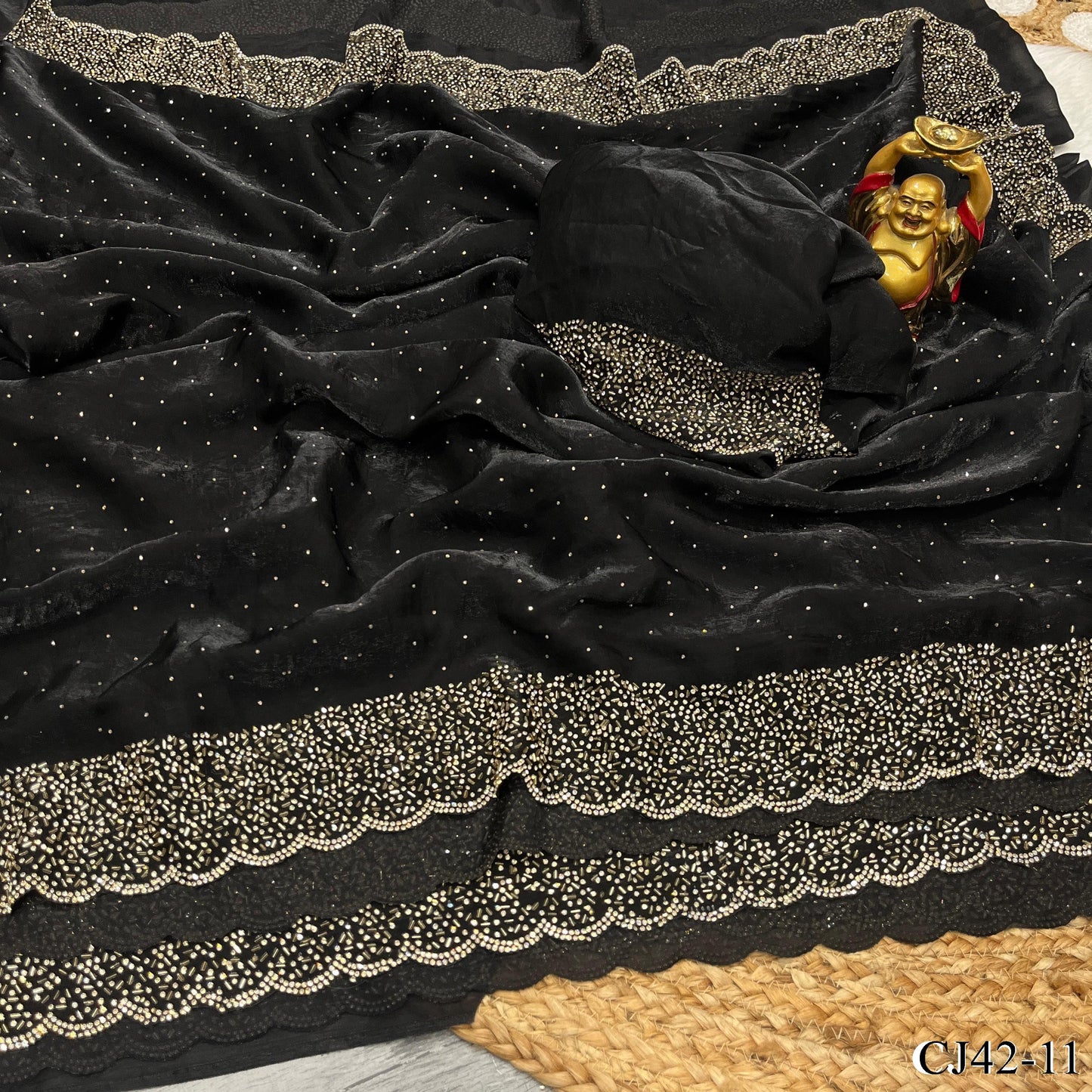 Space Silk With Jarkhan Silk Silk Saree