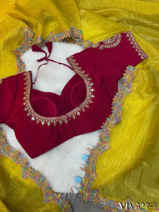 Ranibow Color Gold Crush Light Weight Saree