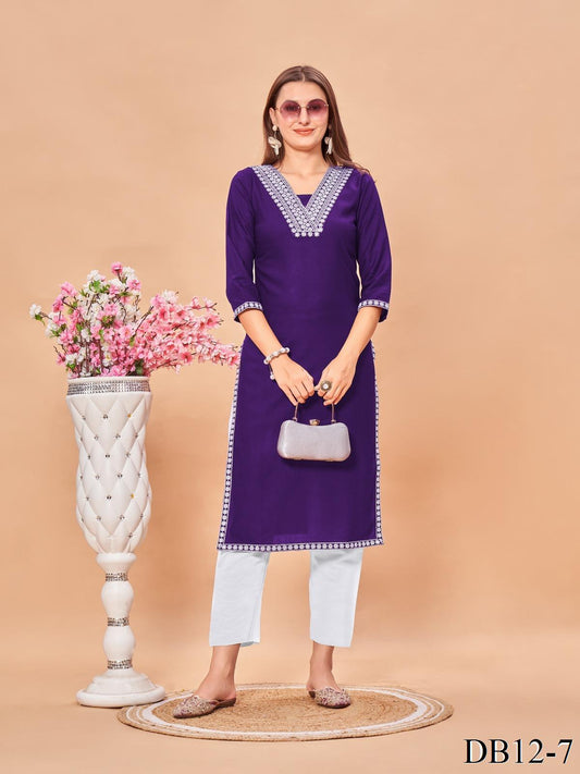 Fancy Look Reyon Fabric V Type Neck Top