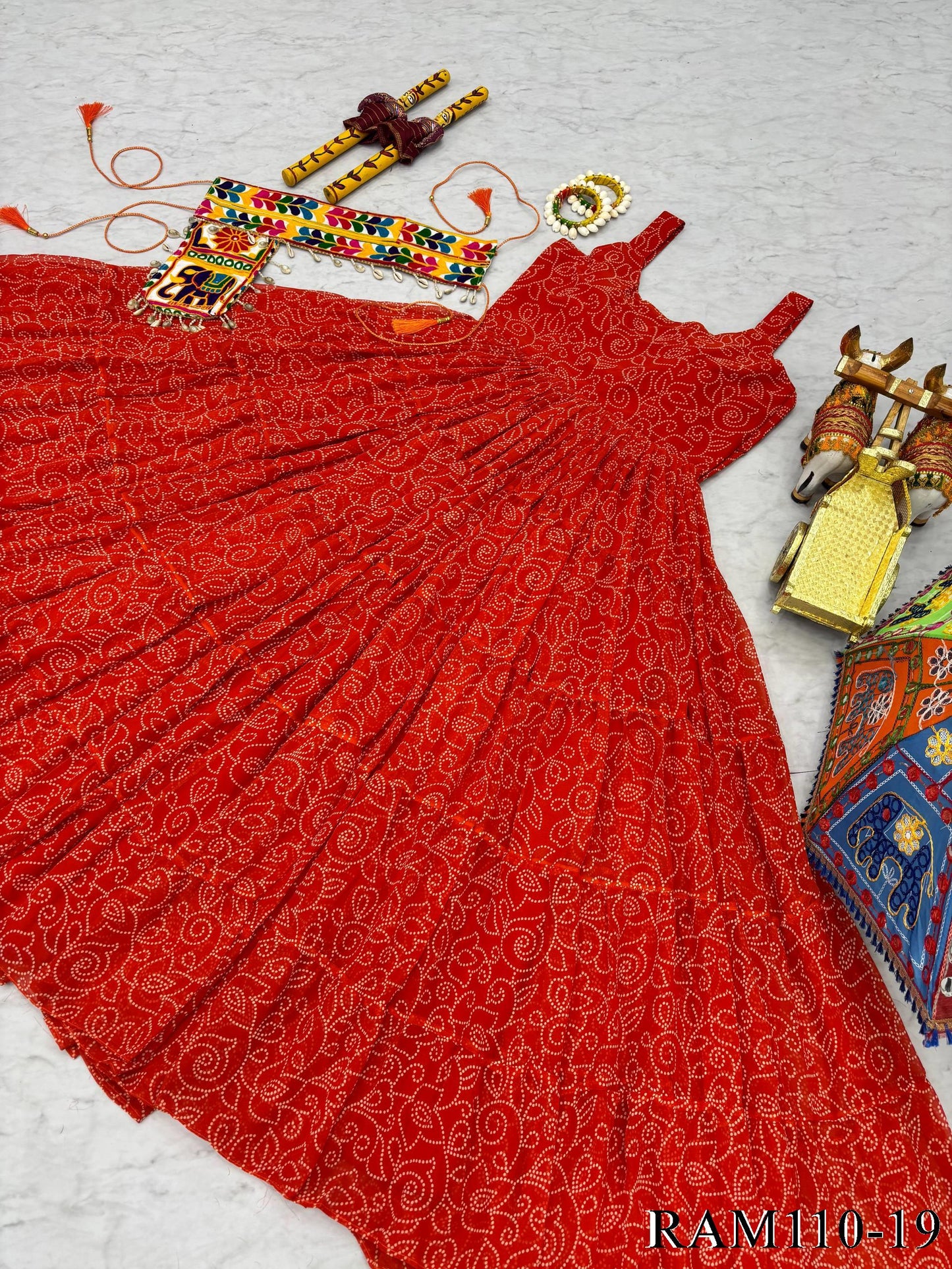 Navratri Soecial Real Mirror Work With Codi Lace Work Gown