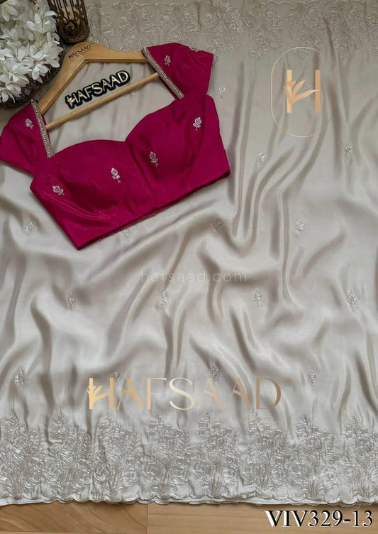 Rich Soft Coding Dori Embroidery Work Saree