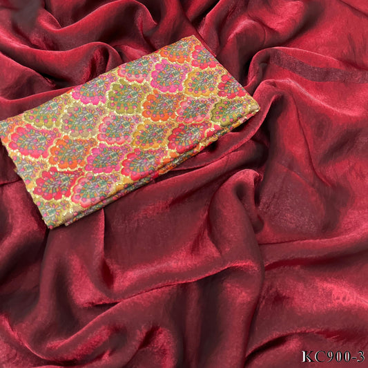 Pure Space Silk With Plain Work Saree