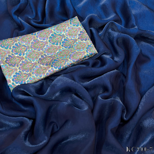 Pure Space Silk With Plain Work Saree