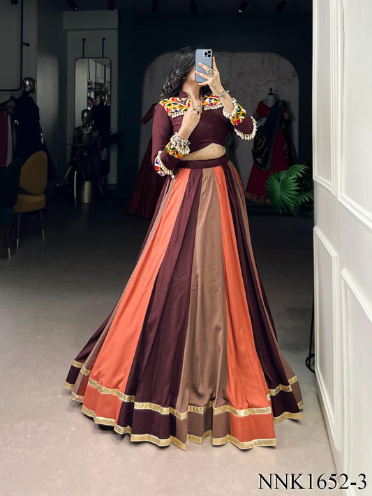 Pure Rayon Fabric With Embosses Design Lehenga