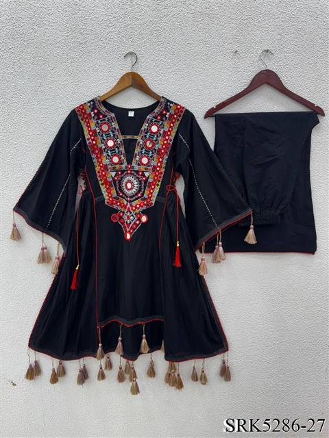 Pure Khadi Cotton Embroidery Sequence work Top Plazzo