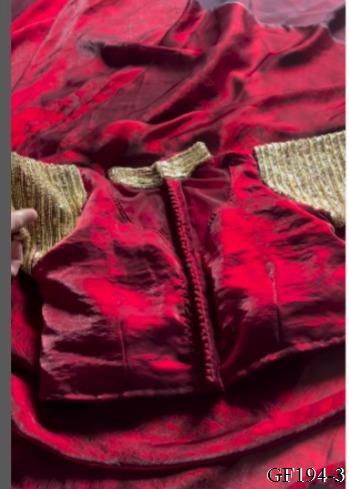 Pure Chiffon Frendy Silk With Plain Work Saree