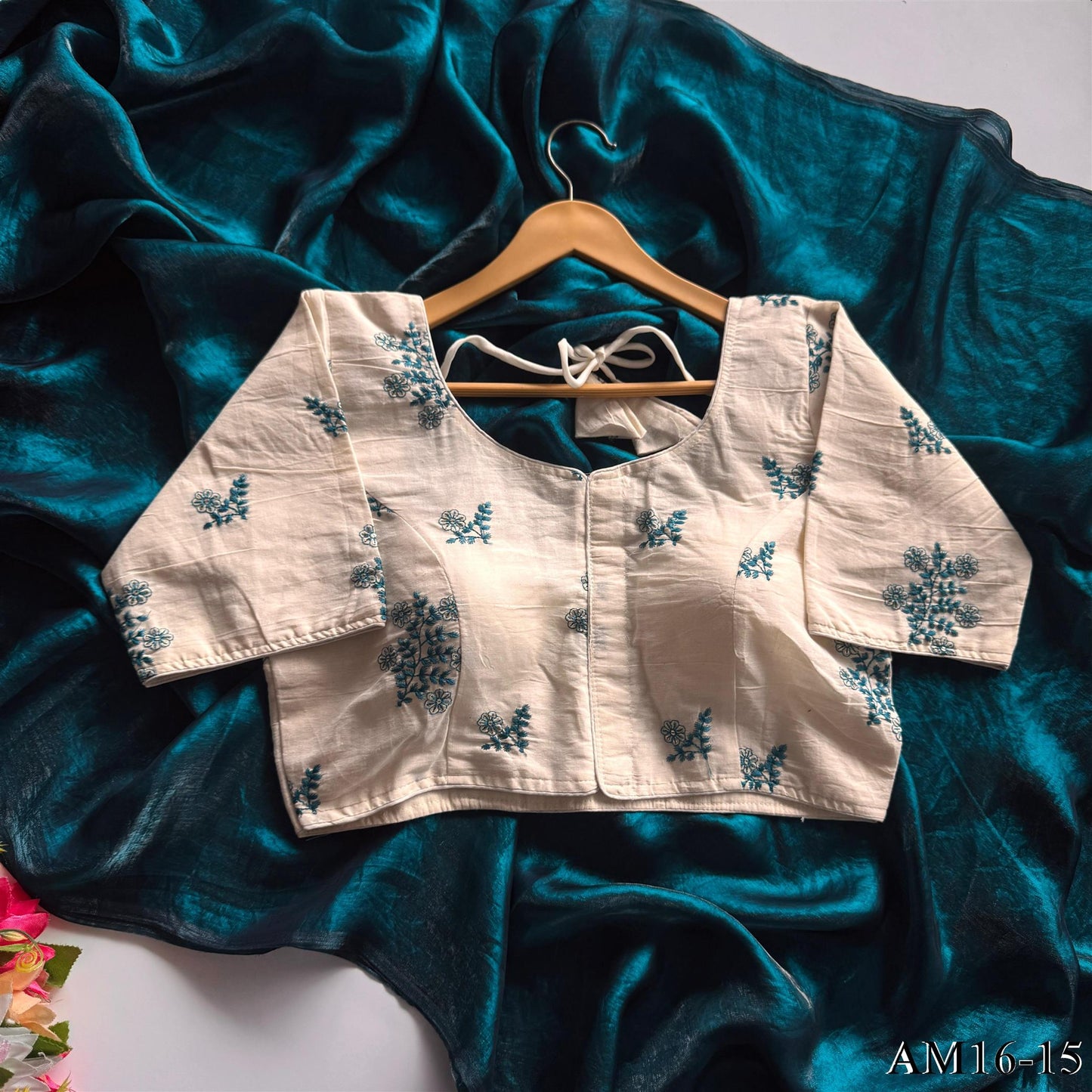 Space Silk With Silky Latkan Khadi Work Saree