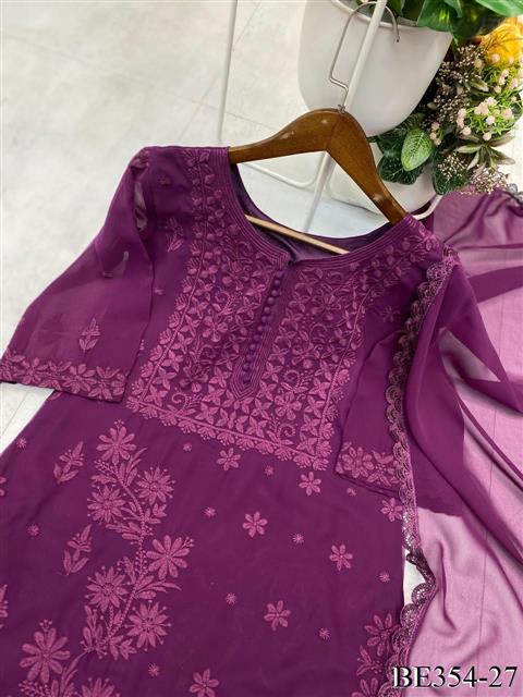 New Look Georgette Embroidery Work Pum Pum Work Top Pent