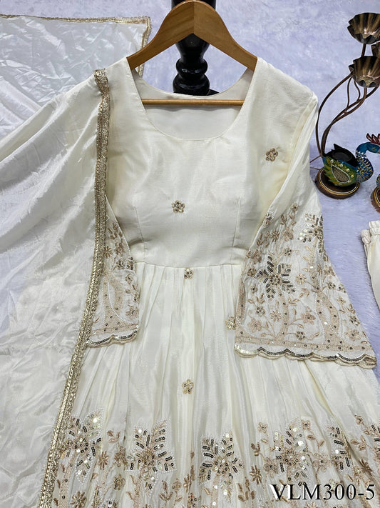 Havy Choinon Silk With Heavy Embroidery Work Top