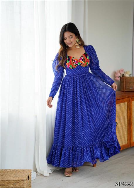 Beautifull Georgette Fabric Digitial Print Work Gown