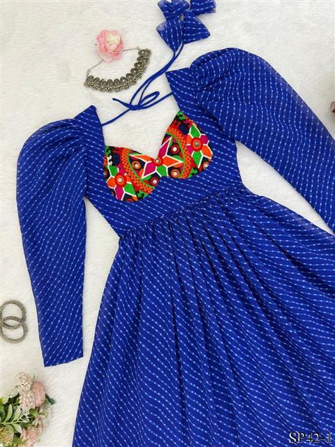 Beautifull Georgette Fabric Digitial Print Work Gown