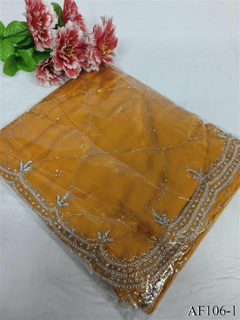 Pure Soft Fandy Silk With Daimond Khatli Work Saree