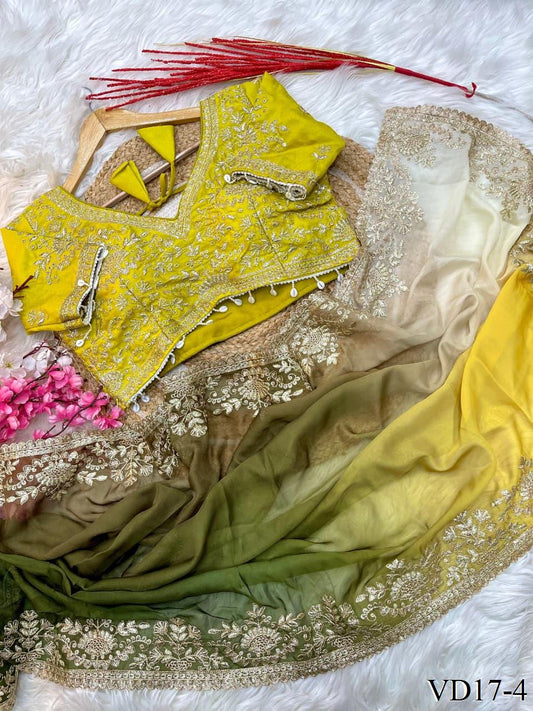 Elegent Teby Silk With Pedding Print Work saree