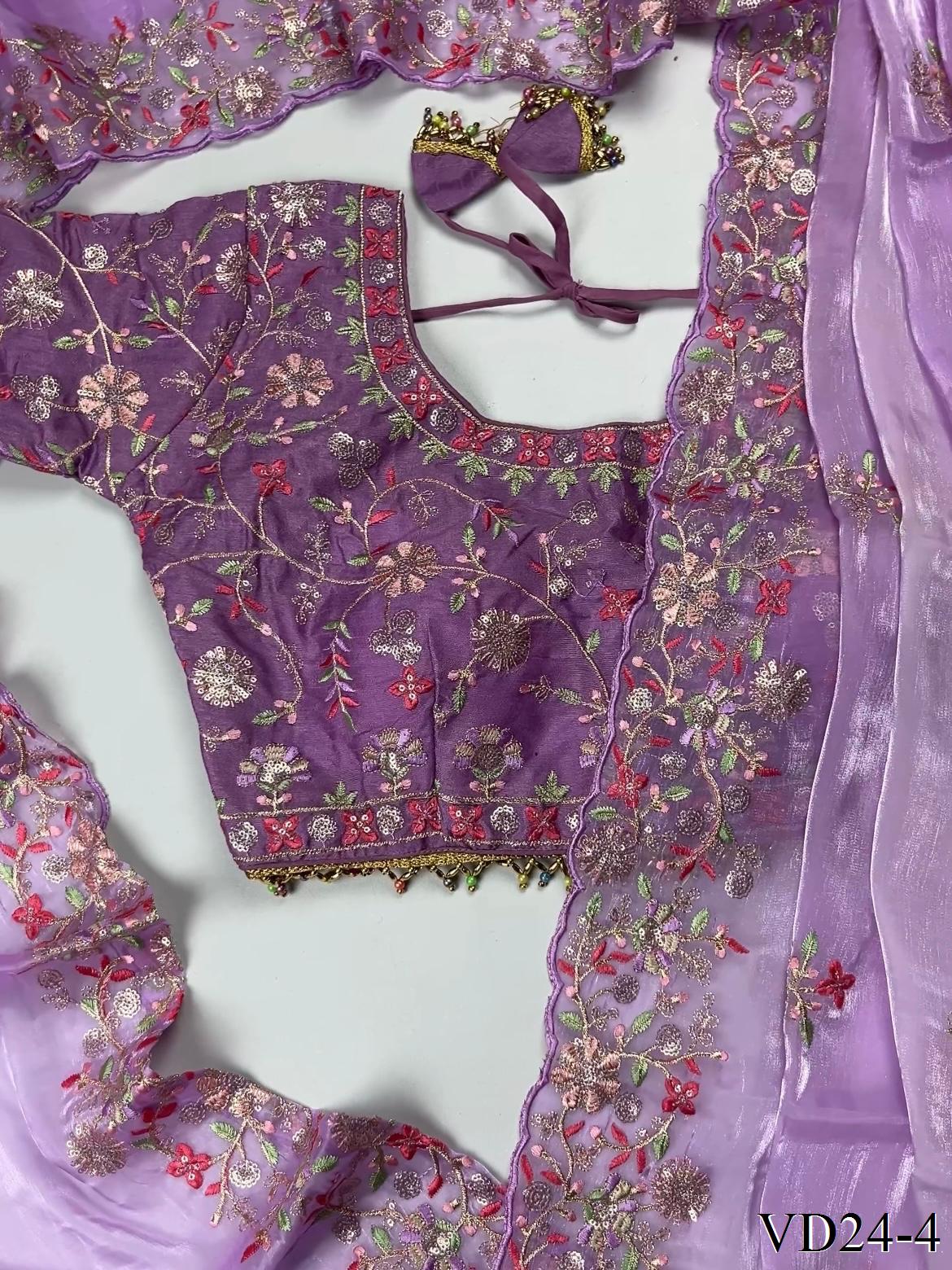 Very Soft Elegent Rich Look with Fancy Embroidery Work Saree