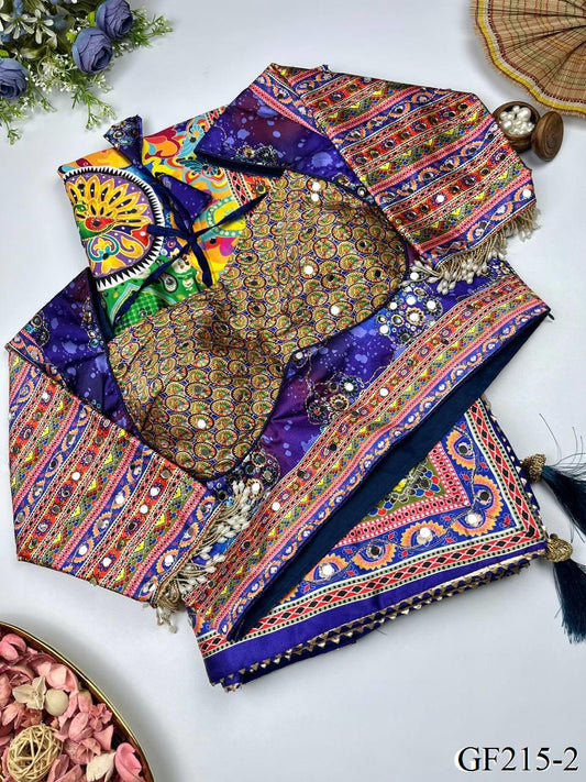 Beautiful Soft Rich Japan Satin Digital Print Aari & Mirror Work Saree