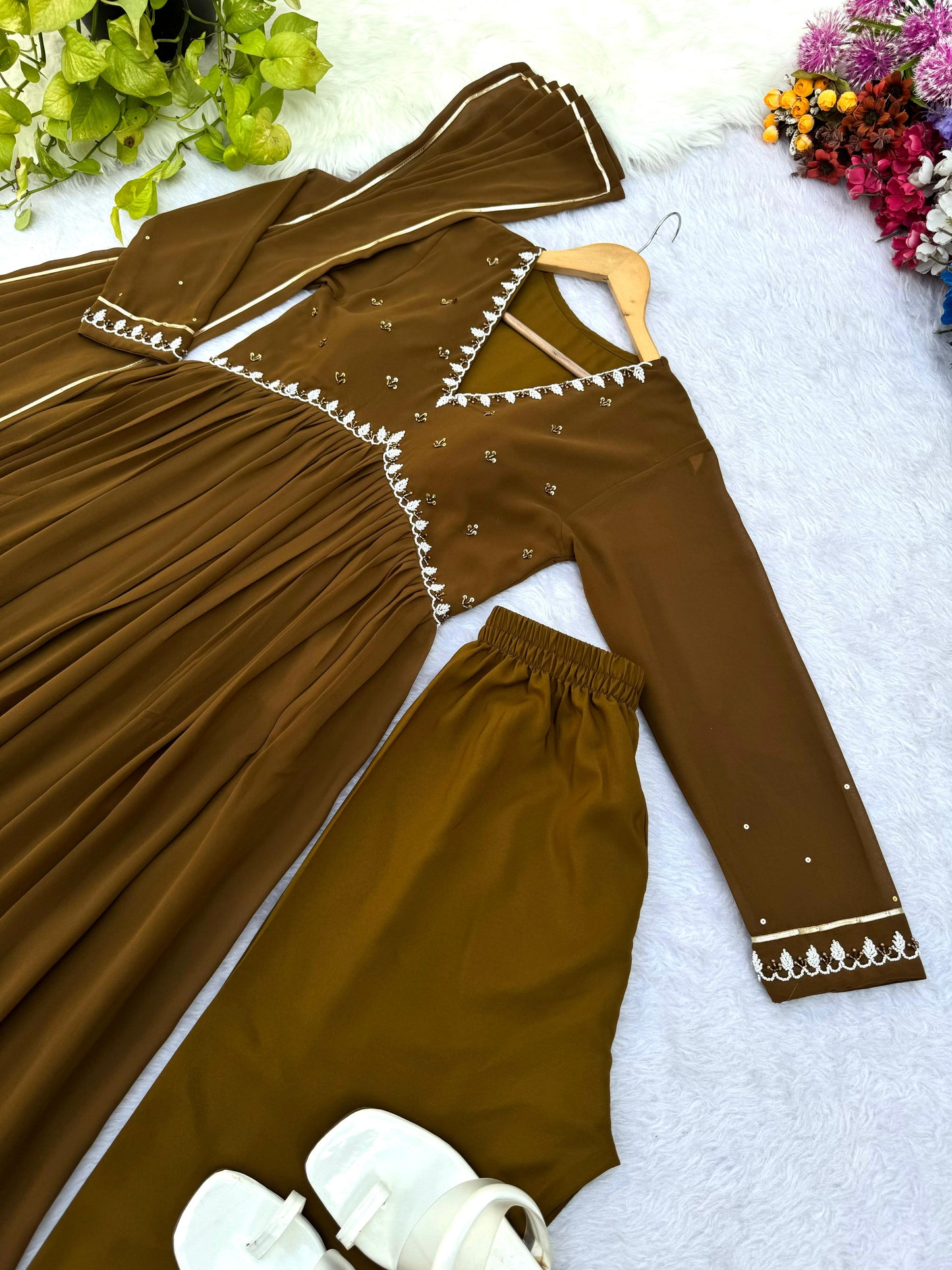 New Handwork Alia Cut Gown