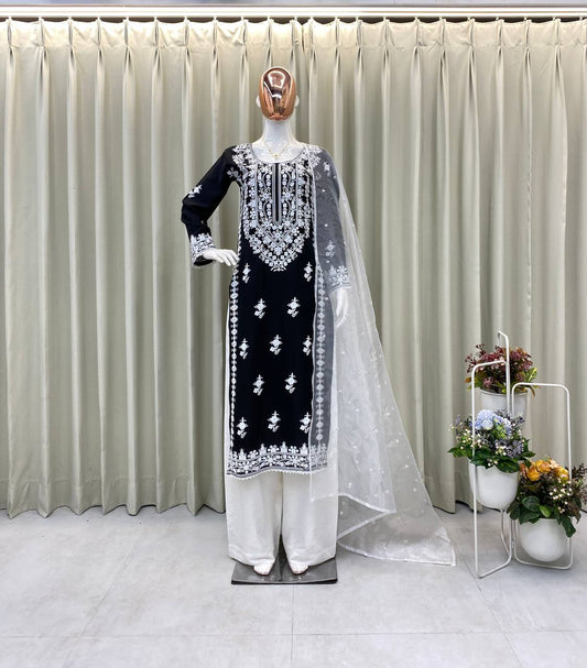 REYON EMBRODIERY WITH REAL MIRROR WORK TOP