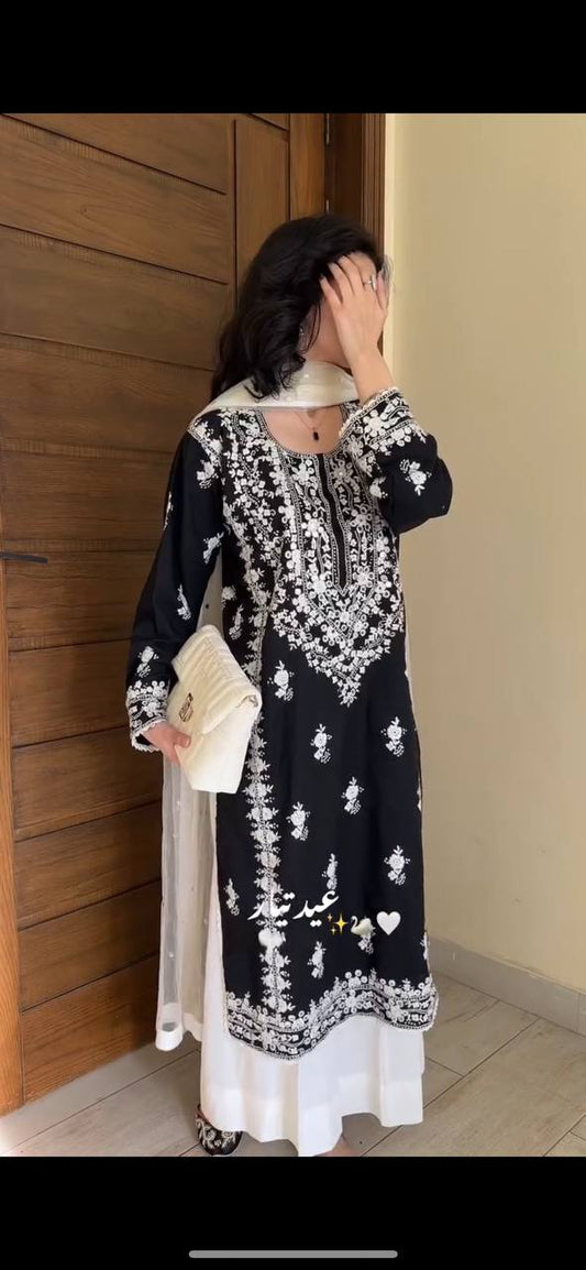 REYON EMBRODIERY WITH REAL MIRROR WORK TOP