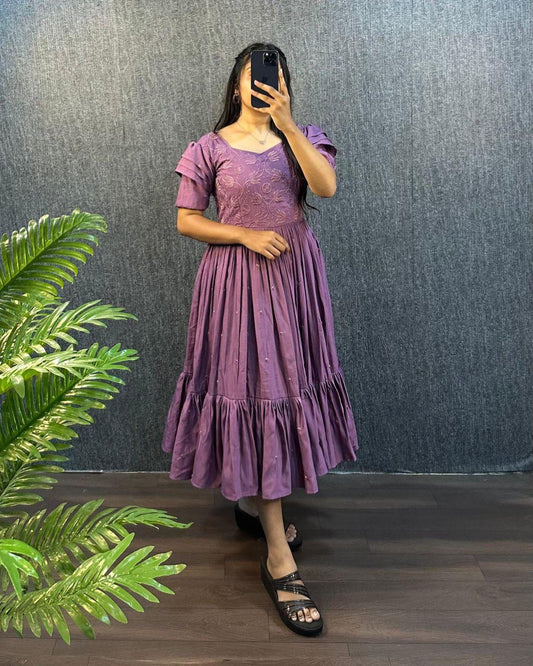 TRIPURA SUNDARI SOUTH SILK PURE COTTON TRENDING GOWN