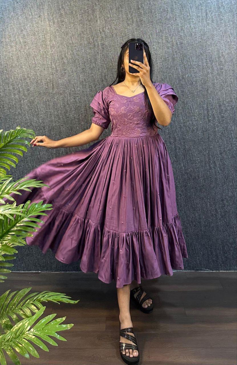 TRIPURA SUNDARI SOUTH SILK PURE COTTON TRENDING GOWN