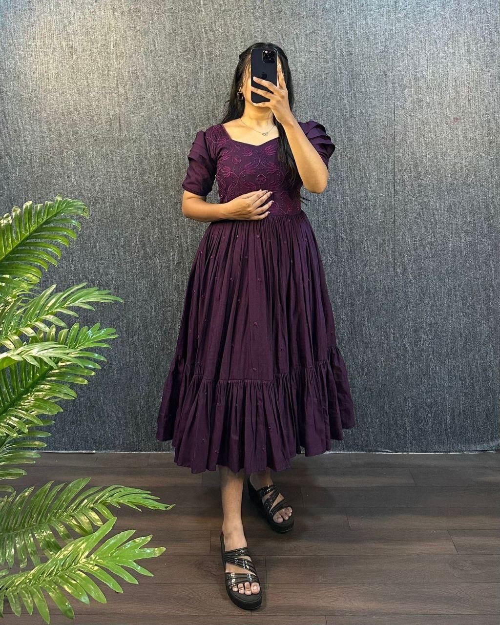 TRIPURA SUNDARI SOUTH SILK PURE COTTON TRENDING GOWN