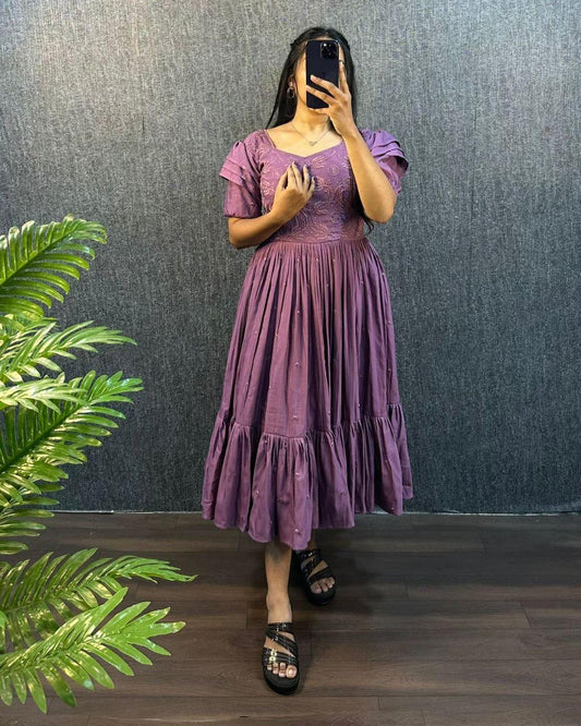 TRIPURA SUNDARI SOUTH SILK PURE COTTON TRENDING GOWN