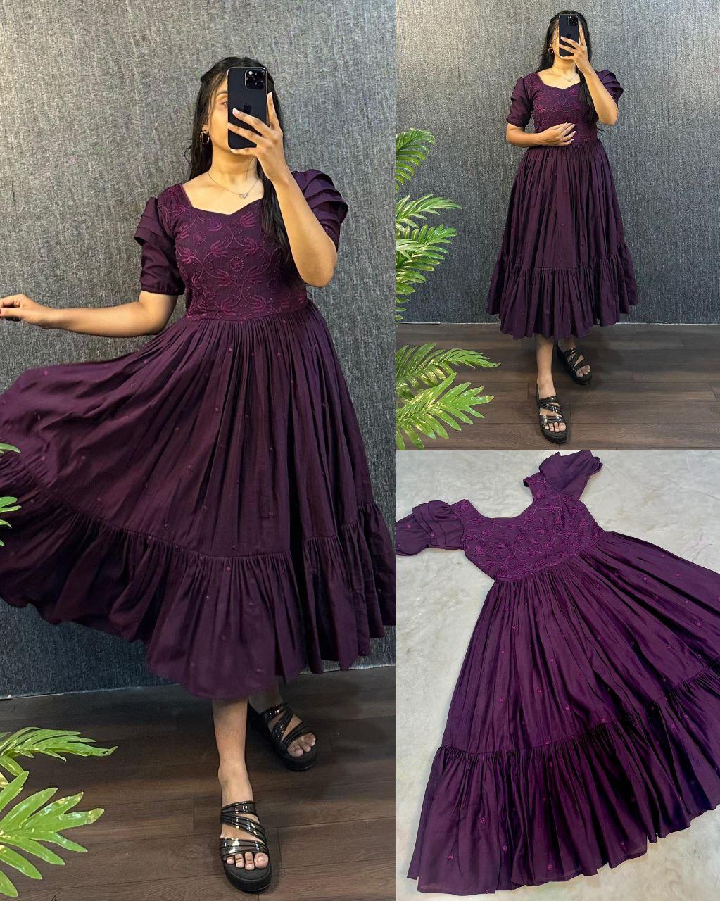 TRIPURA SUNDARI SOUTH SILK PURE COTTON TRENDING GOWN