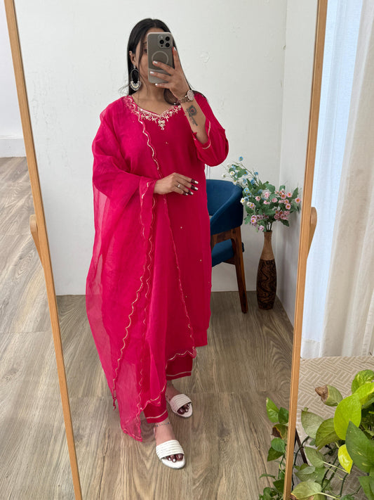 Premium Gadwal Handwork Sequence Work Top Pent