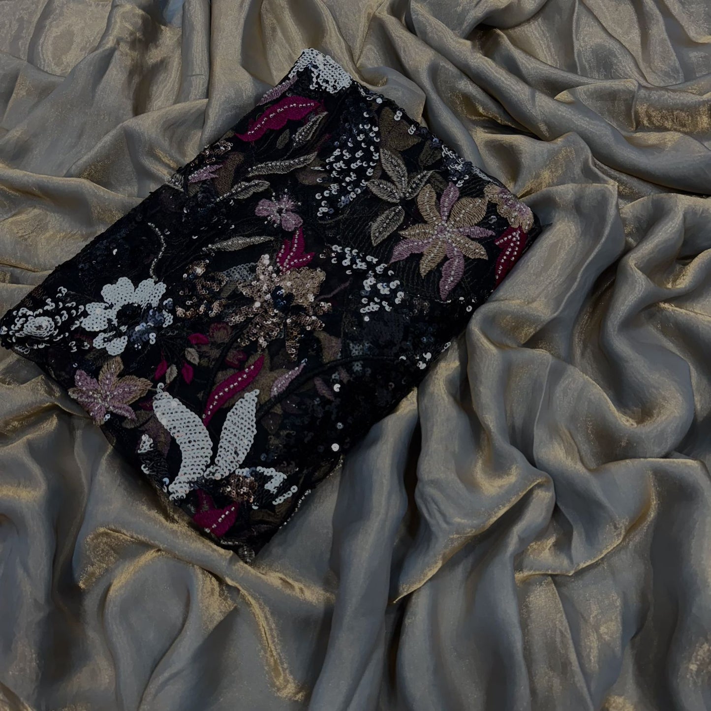 Fluid Tissue Silk Plain Work Saree