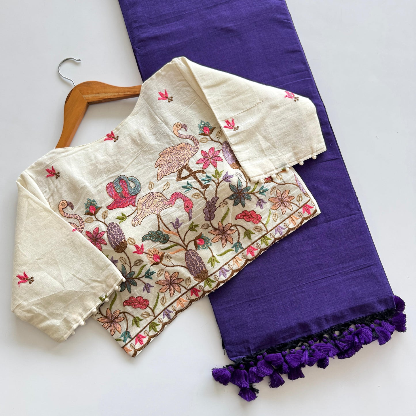 Black Color Cotton Silk With Digital Print Saree