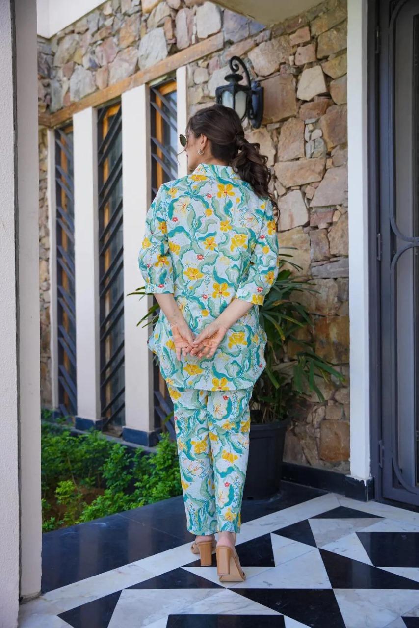 Summer Wear Cotton Blend Co-ord Set
