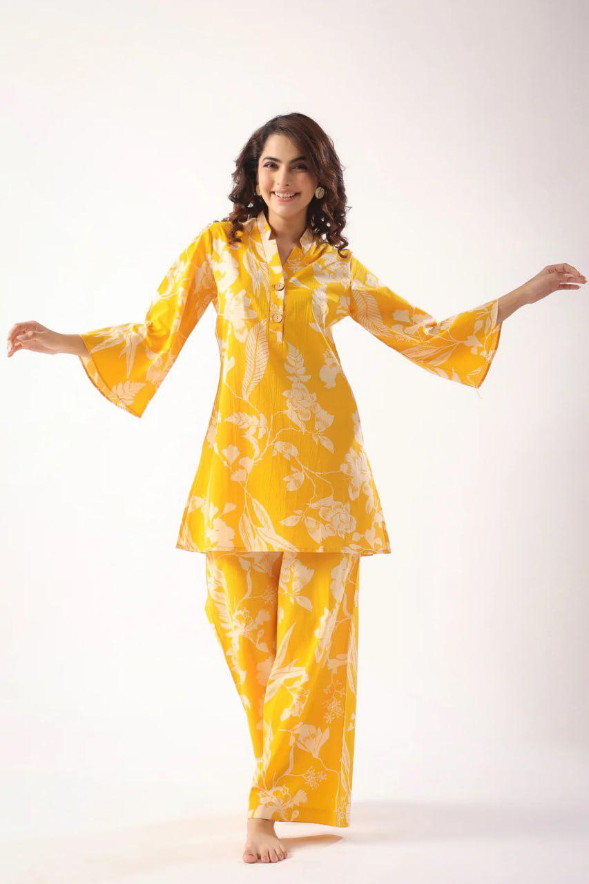 Summer Wear Cotton Blend Co-ord Set