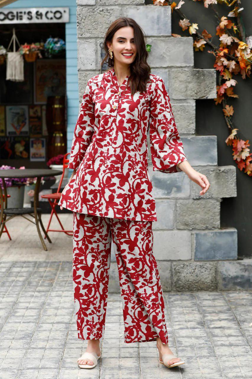 Summer Wear Cotton Blend Co-ord Set