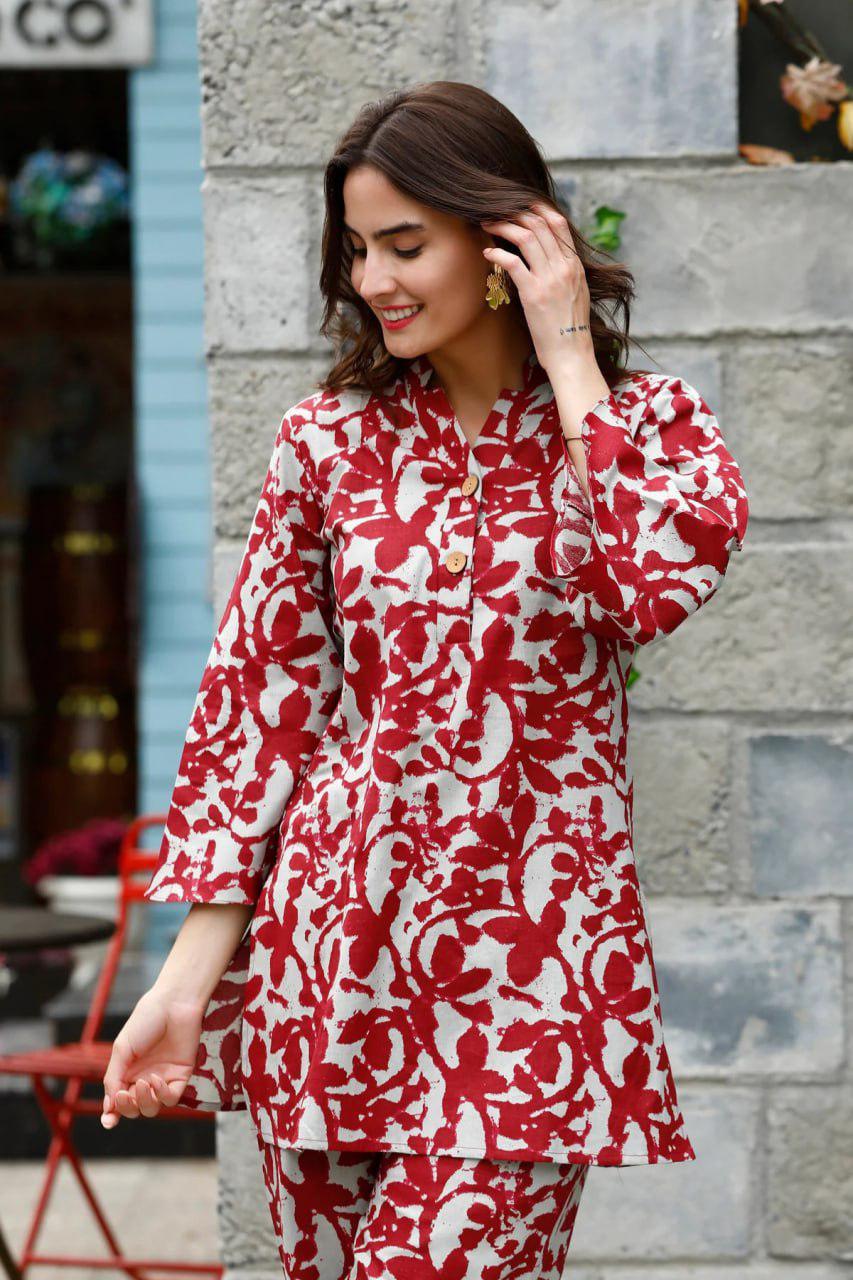 Summer Wear Cotton Blend Co-ord Set