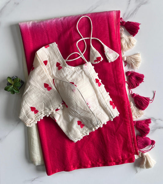 Doriya Dual Shade Primium Viscise Cotton Saree