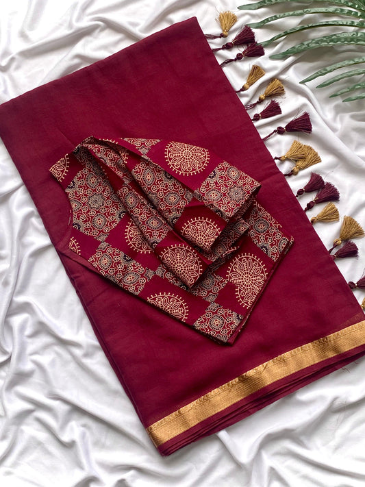 Pure Mul Cotton Beautiful Jacquard Border Work Saree